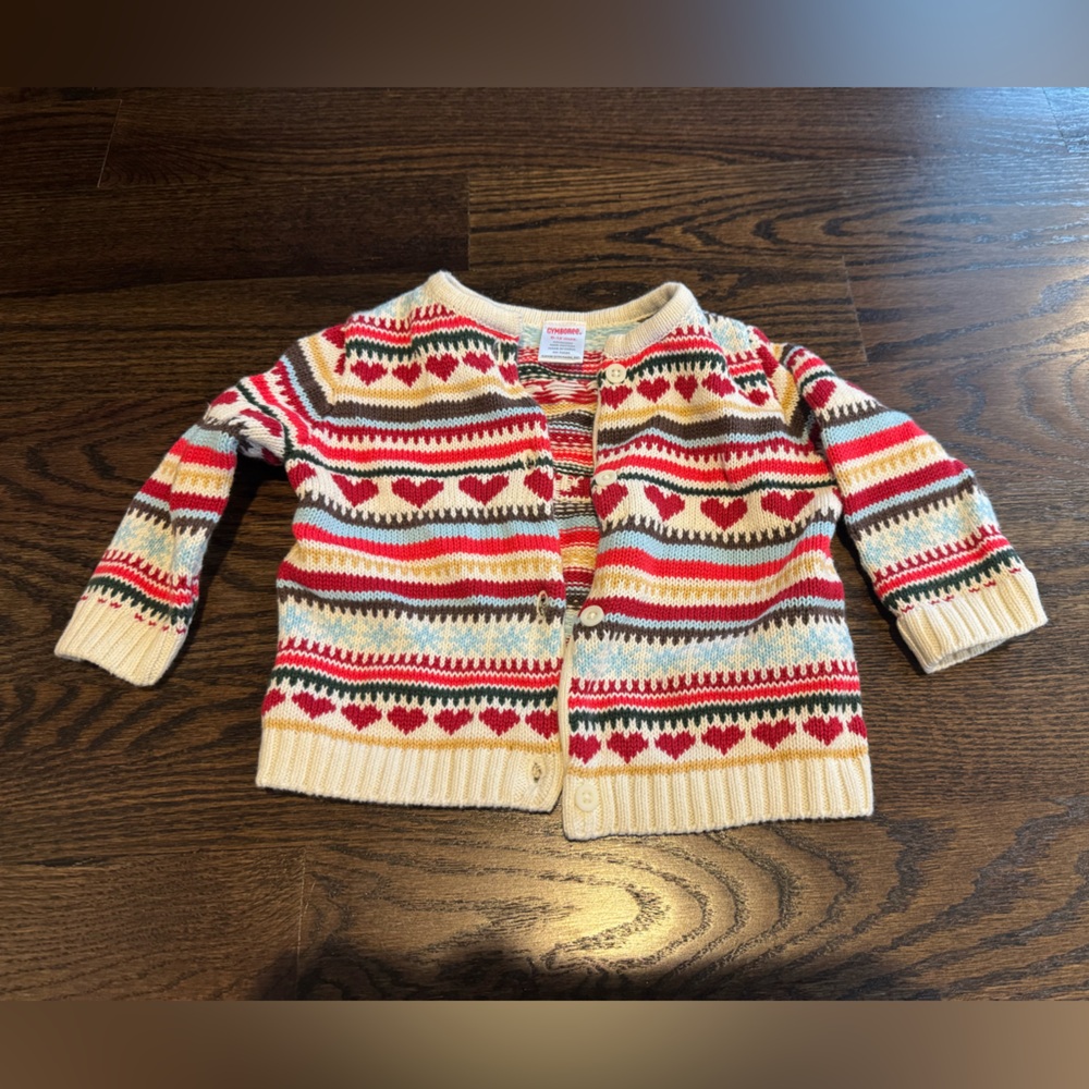 Gymboree Multicolor Heart Pattern Sweater